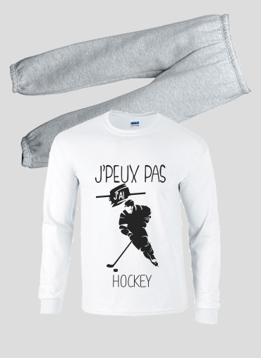 Pyjama Je peux pas j'ai hockey sur glace