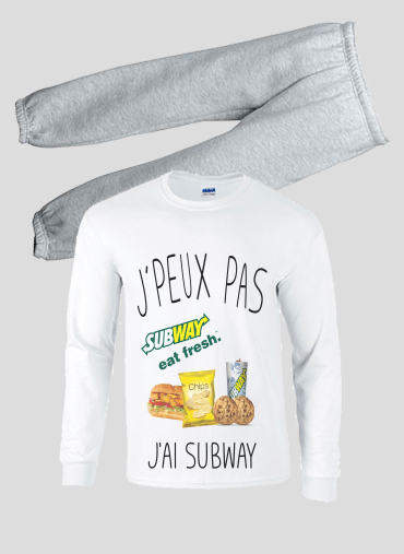 Pyjama Je peux pas j'ai subway