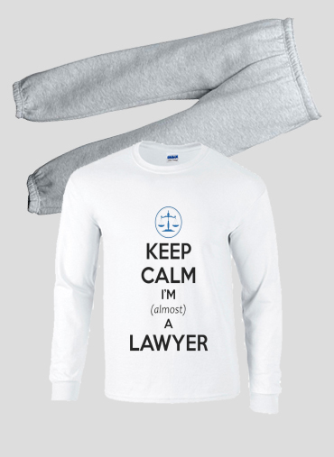 Pyjama Keep calm i am almost a lawyer cadeau étudiant en droit