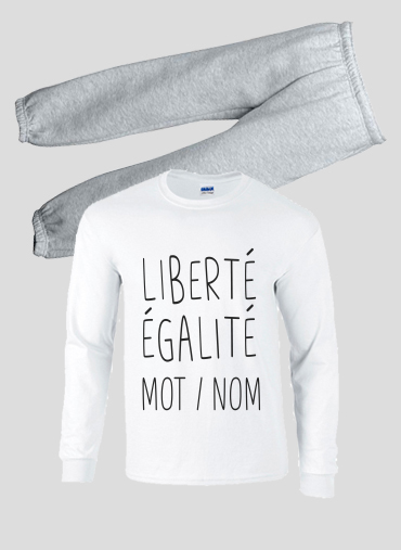 Pyjama Liberté Égalité Personnalisable avec mot ou nom