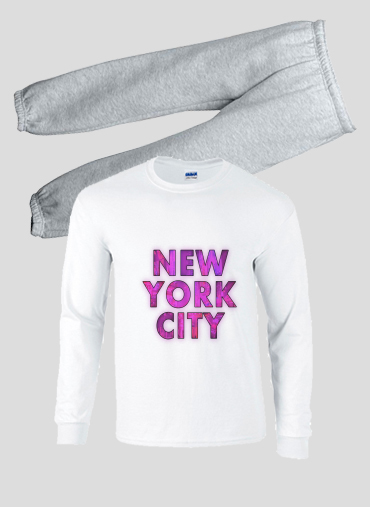 Pyjama New York City Broadway - Couleur rose 