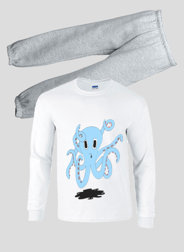 Pyjama octopus Blue cartoon