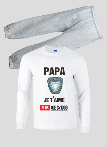Pyjama Papa je t'aime plus que 3x1000