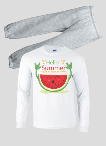 Pyjama Summer pattern with watermelon