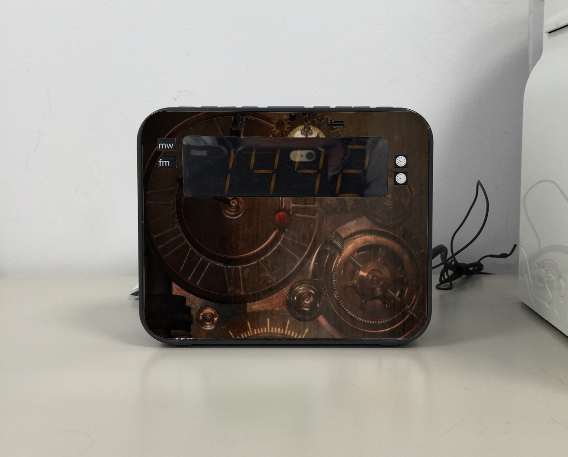 Radio-réveil Brown steampunk clocks and gears