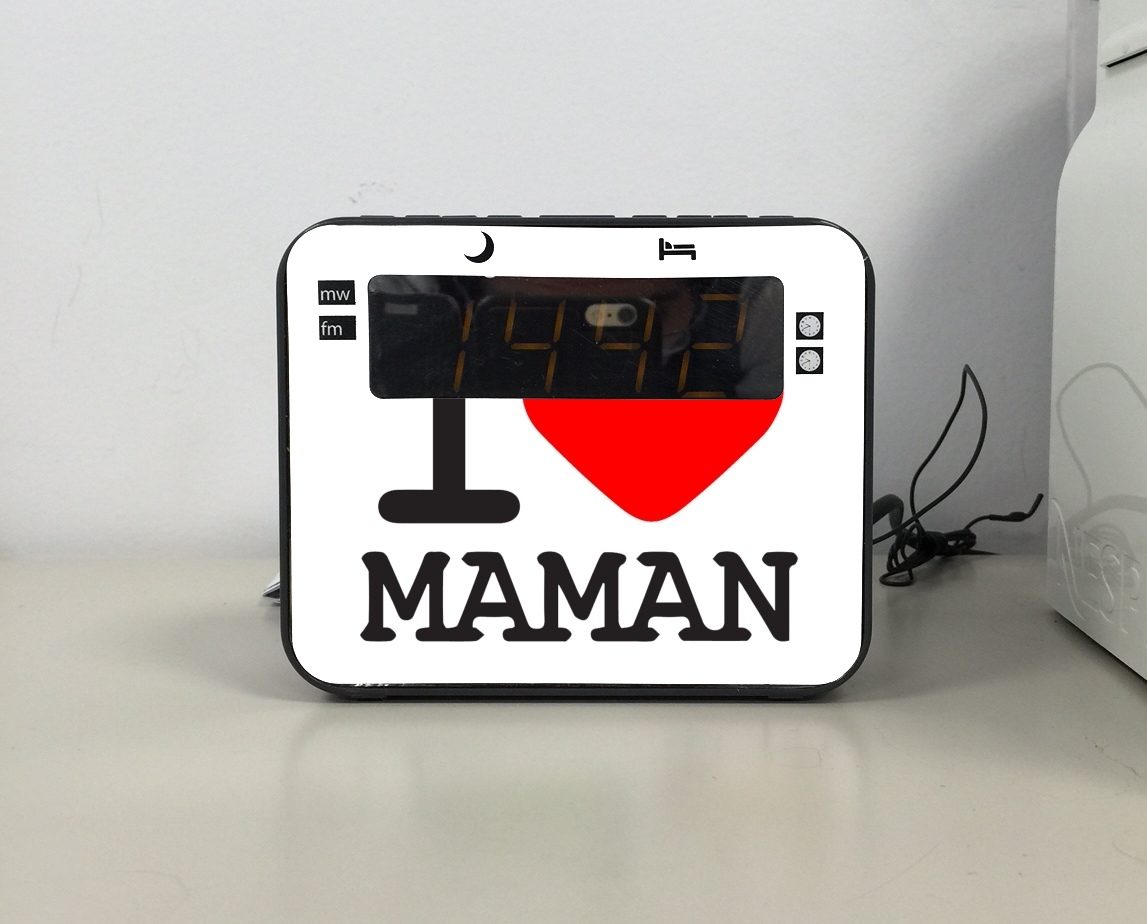 Radio-réveil I love Maman