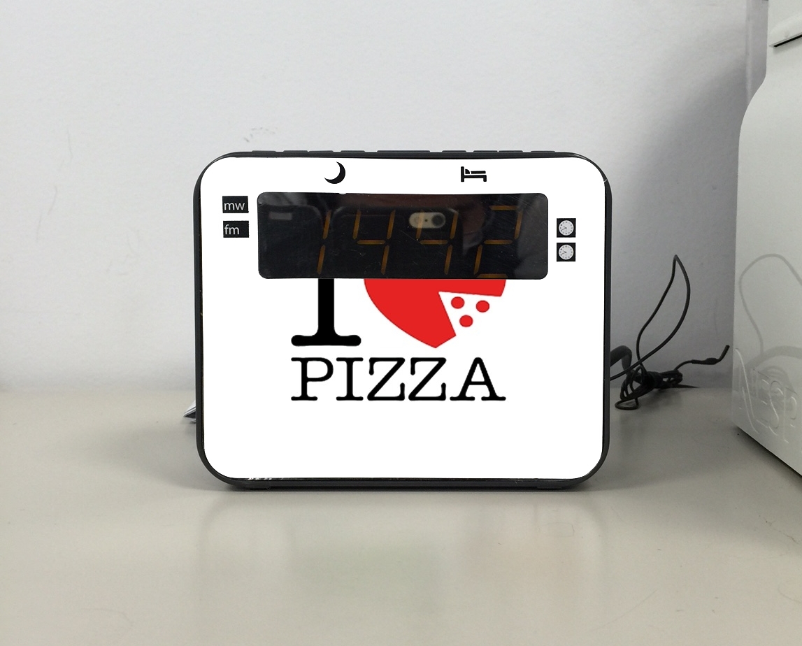 Radio-réveil I love Pizza
