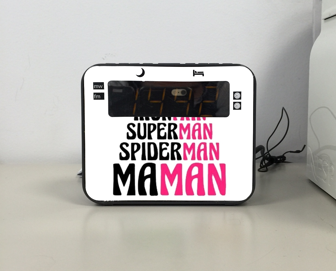 Radio-réveil Maman Super heros