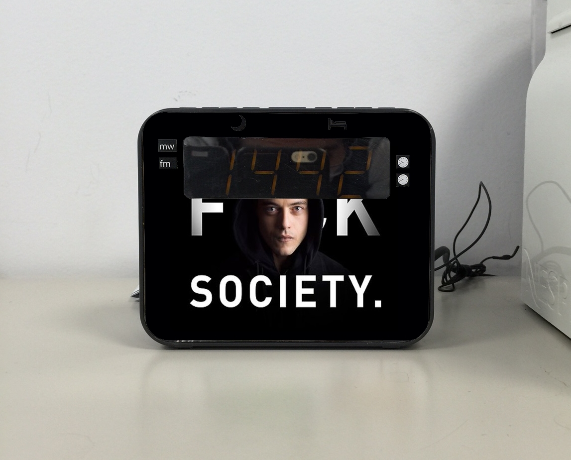 Radio-réveil Mr Robot Fuck Society