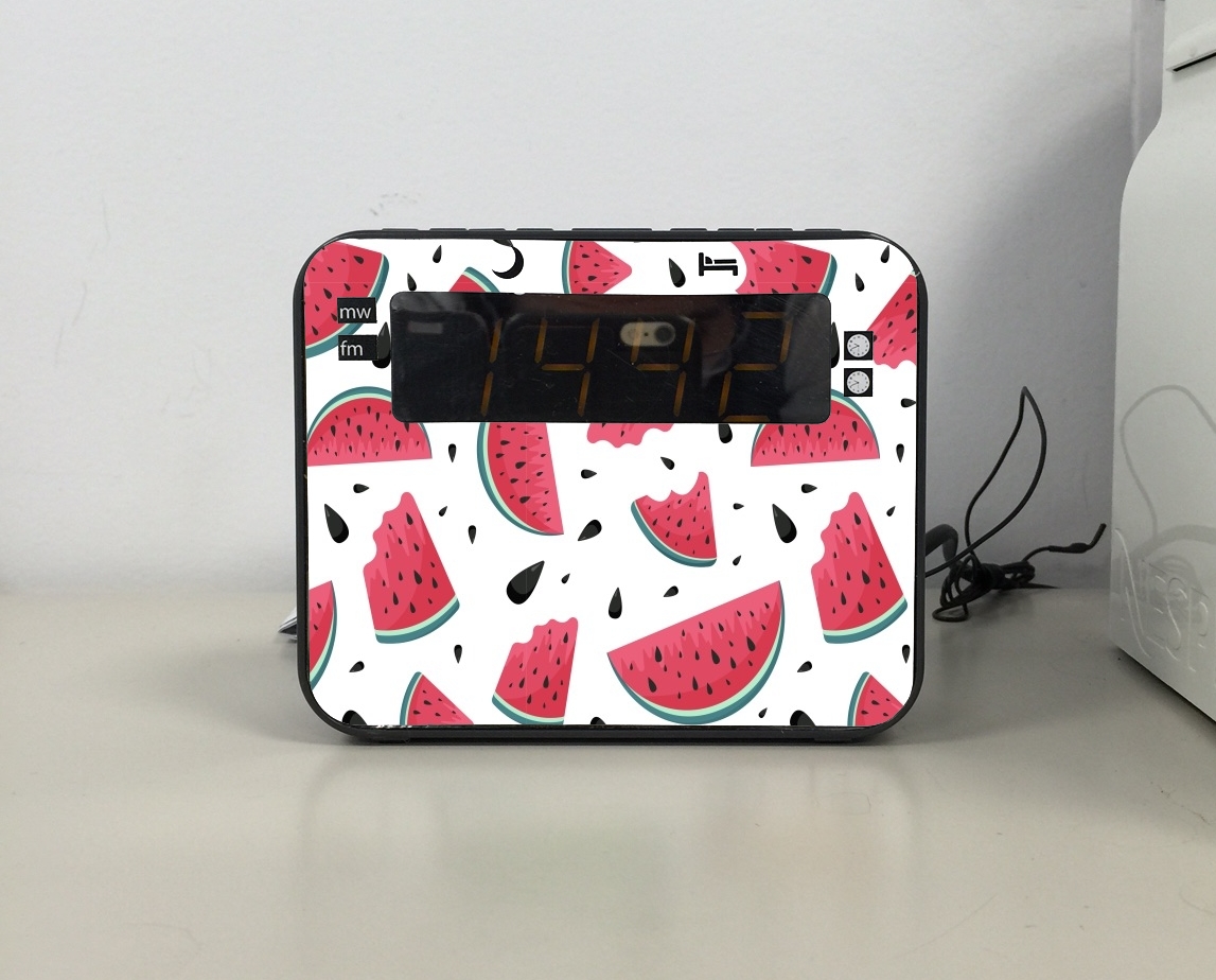 Radio-réveil Summer pattern with watermelon