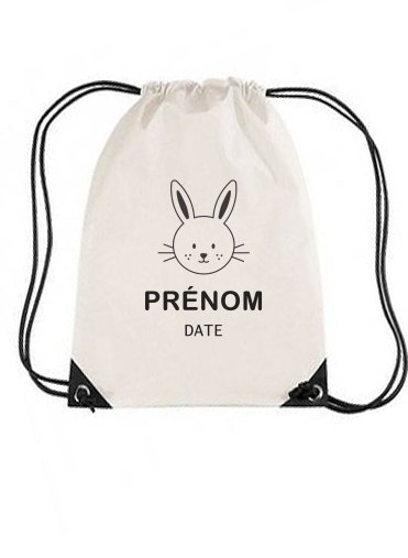 Sac Tampon annonce naissance Lapin