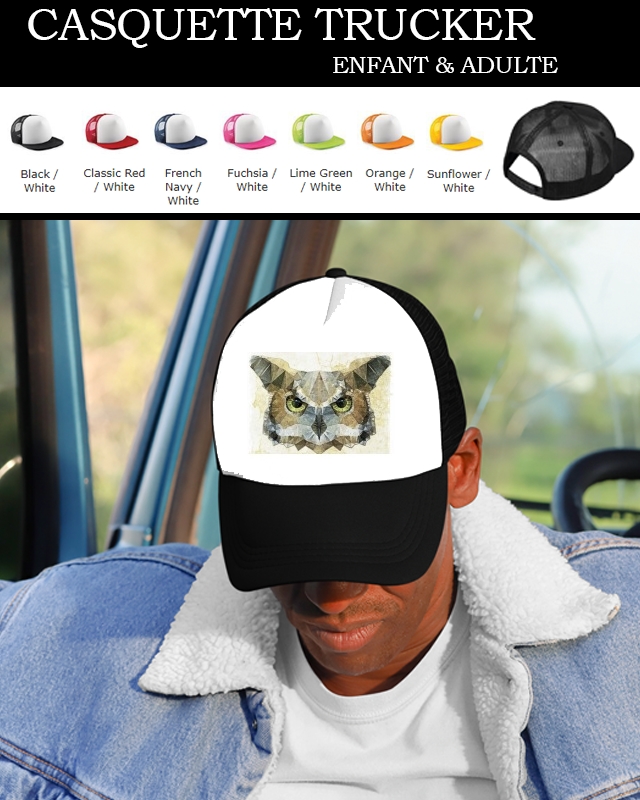 Casquette abstract owl