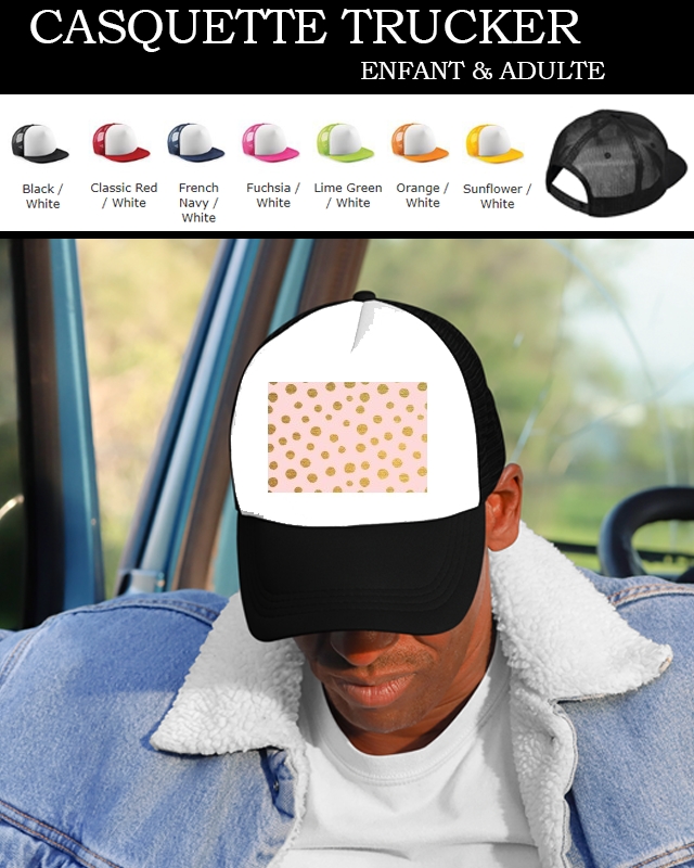 Casquette Golden Dots And Pink