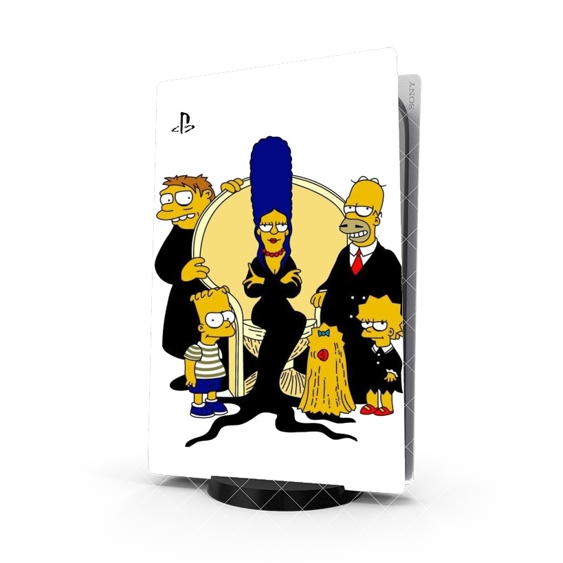 Autocollant Famille Adams x Simpsons