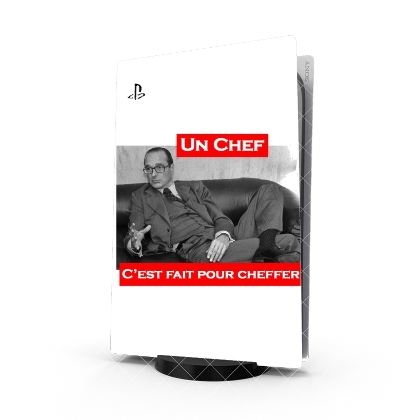 Autocollant Playstation 5 - Stickers PS5 Chirac Un Chef cest fait pour cheffer