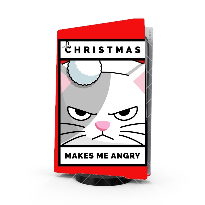 Autocollant Christmas makes me Angry cat