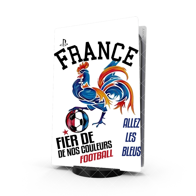 Autocollant France Football Coq Sportif Fier de nos couleurs Allez les bleus