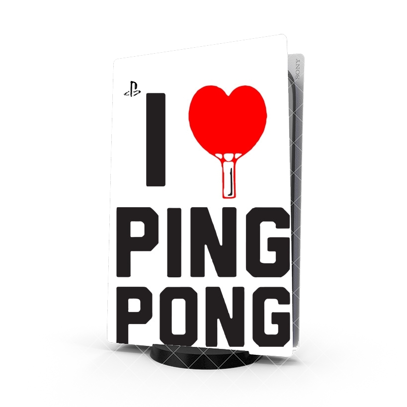 Autocollant I love Ping Pong