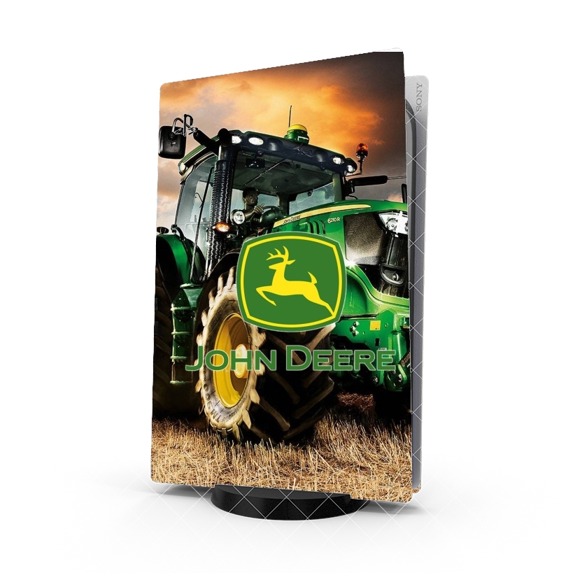 Autocollant Playstation 5 - Stickers PS5 John Deer Tracteur vert