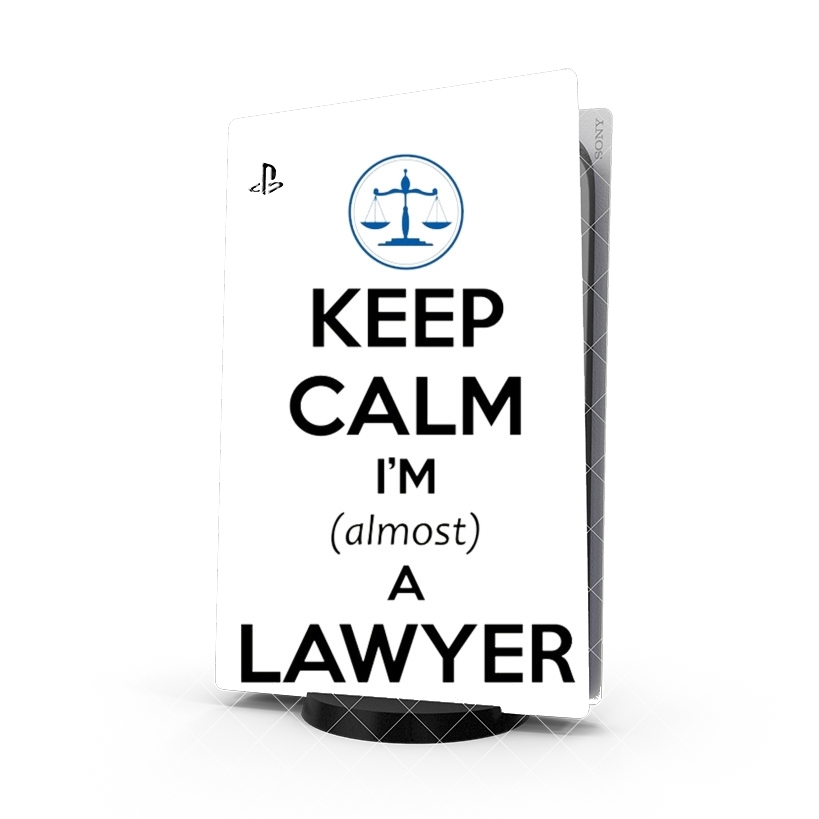 Autocollant Keep calm i am almost a lawyer cadeau étudiant en droit