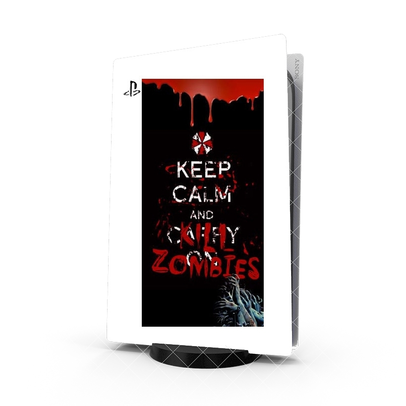 Autocollant Playstation 5 - Stickers PS5 Keep Calm And Kill Zombies