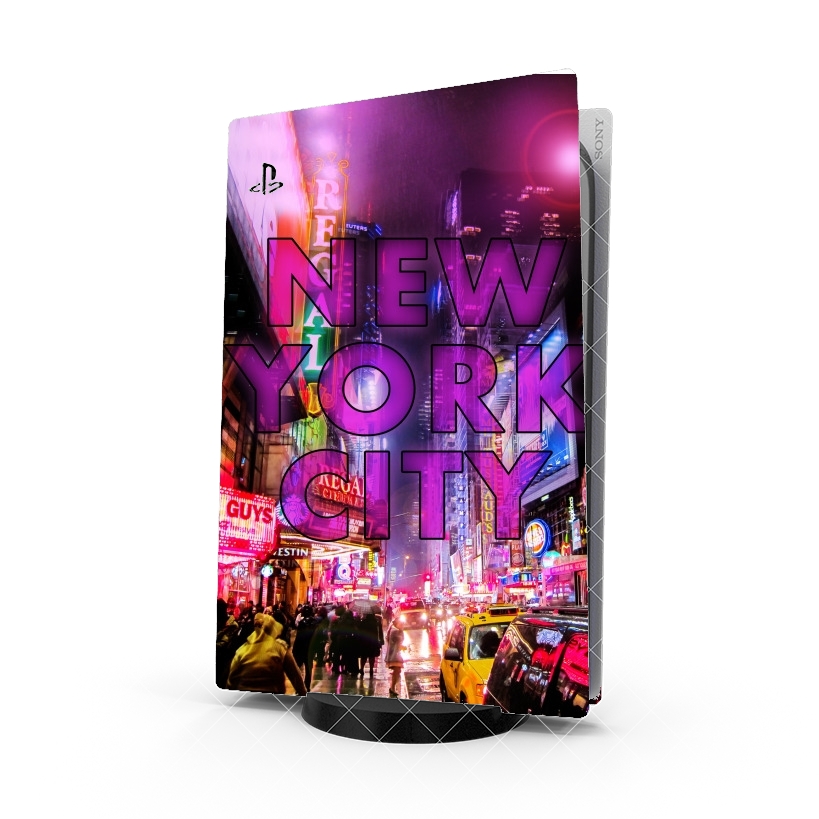 Autocollant New York City Broadway - Couleur rose 