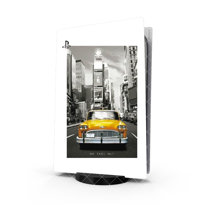 Autocollant Playstation 5 - Stickers PS5 Taxi Jaune Ville de New York City