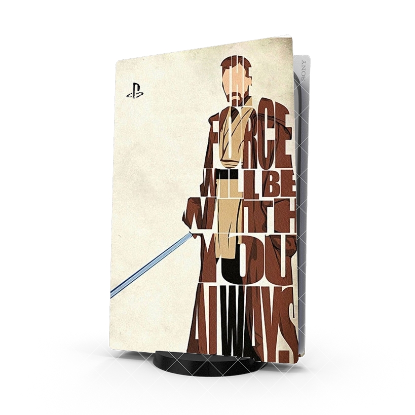 Autocollant Obi Wan Kenobi Tipography Art