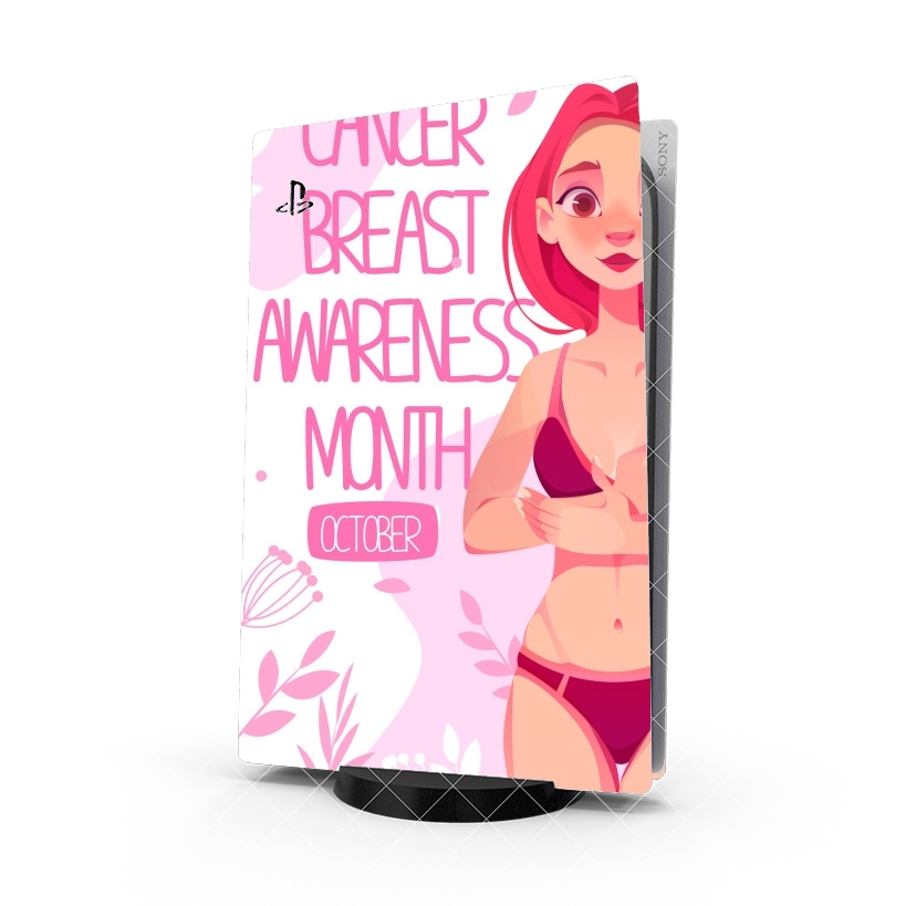 Autocollant October breast cancer awareness month