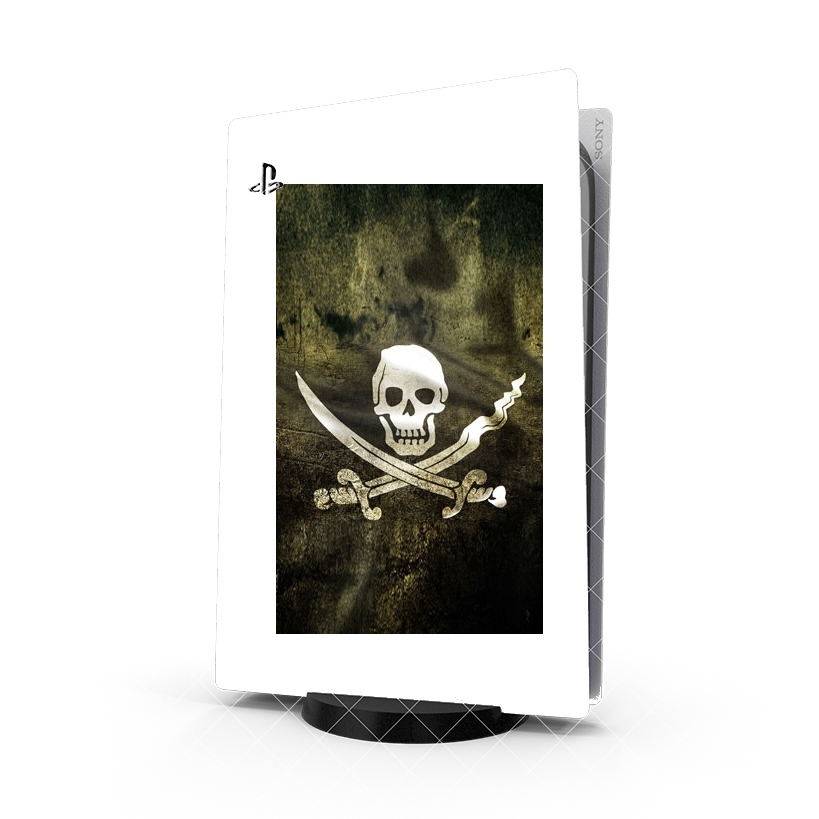 Autocollant Playstation 5 - Stickers PS5 Pirate - Tete De Mort