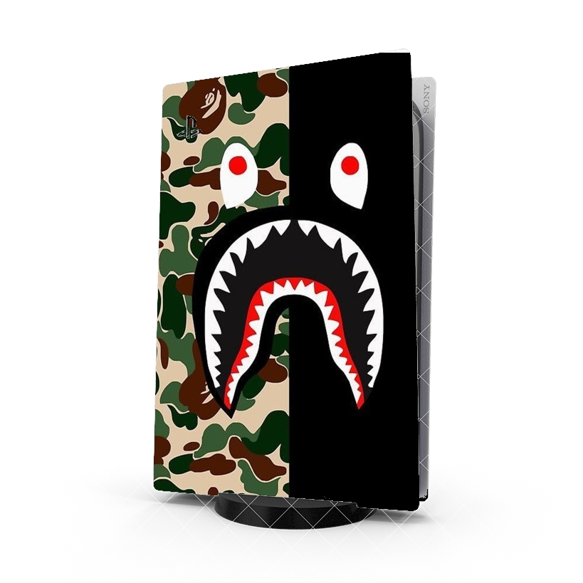 Autocollant Shark Bape Camo Military Bicolor