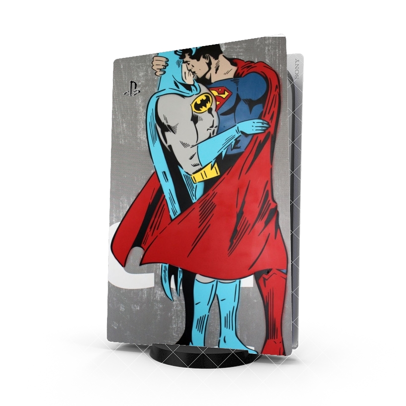 Autocollant Superman And Batman Kissing For Equality