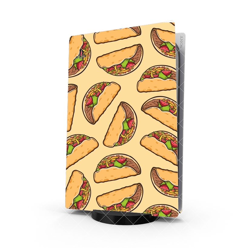 Autocollant Taco seamless pattern mexican food