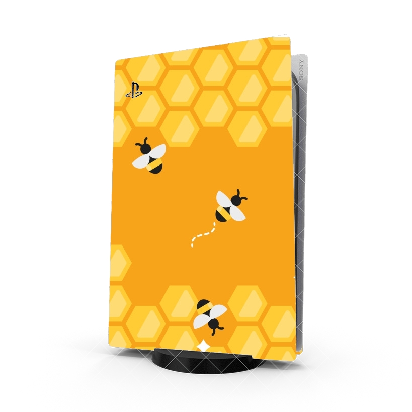 Autocollant Yellow hive with bees