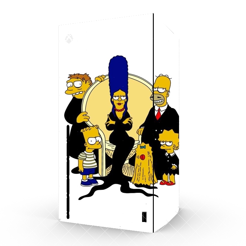 Autocollant Famille Adams x Simpsons