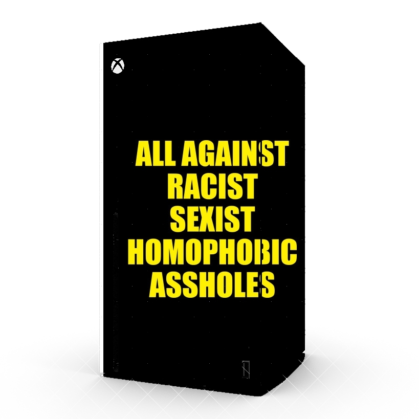 Autocollant All against racist Sexist Homophobic Assholes