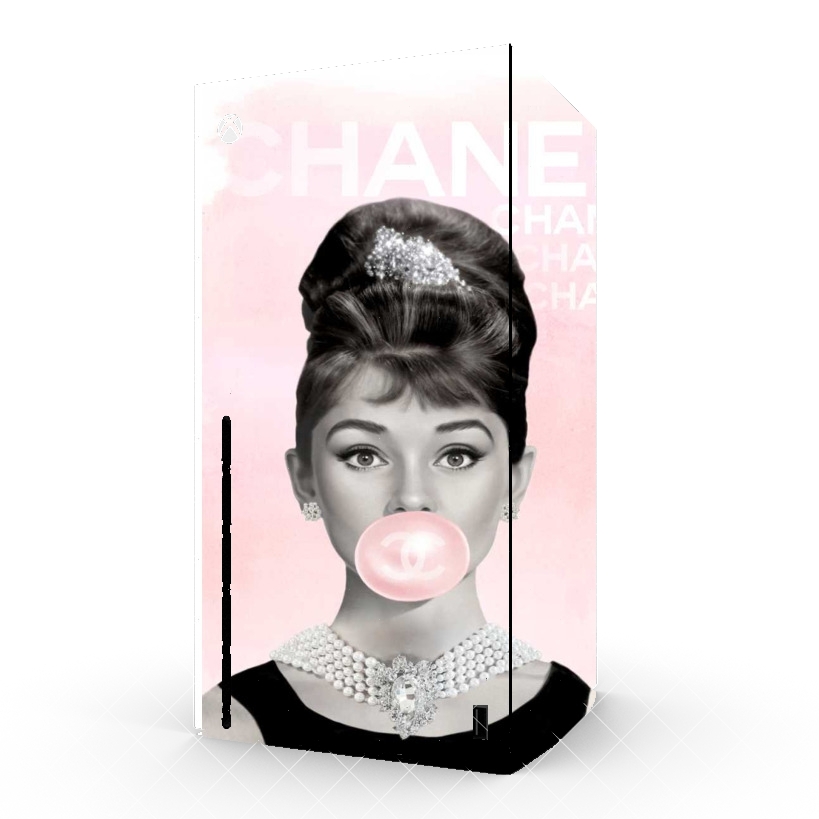 Autocollant Audrey Hepburn bubblegum