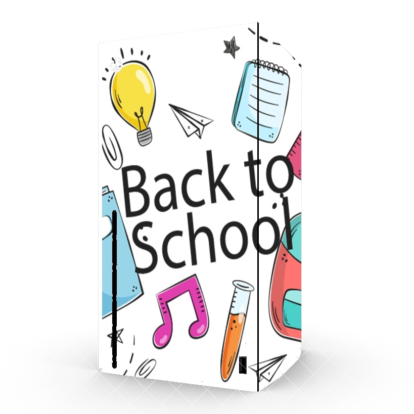Autocollant Back to school background drawing