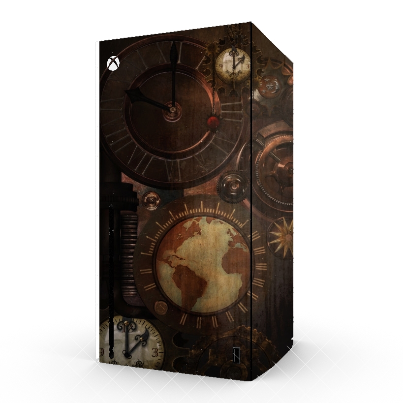 Autocollant Brown steampunk clocks and gears