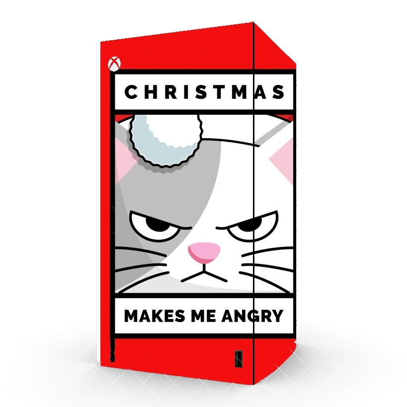 Autocollant Christmas makes me Angry cat