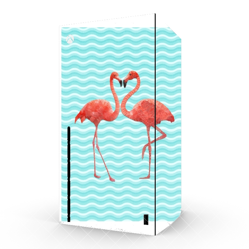 Autocollant flamingo love