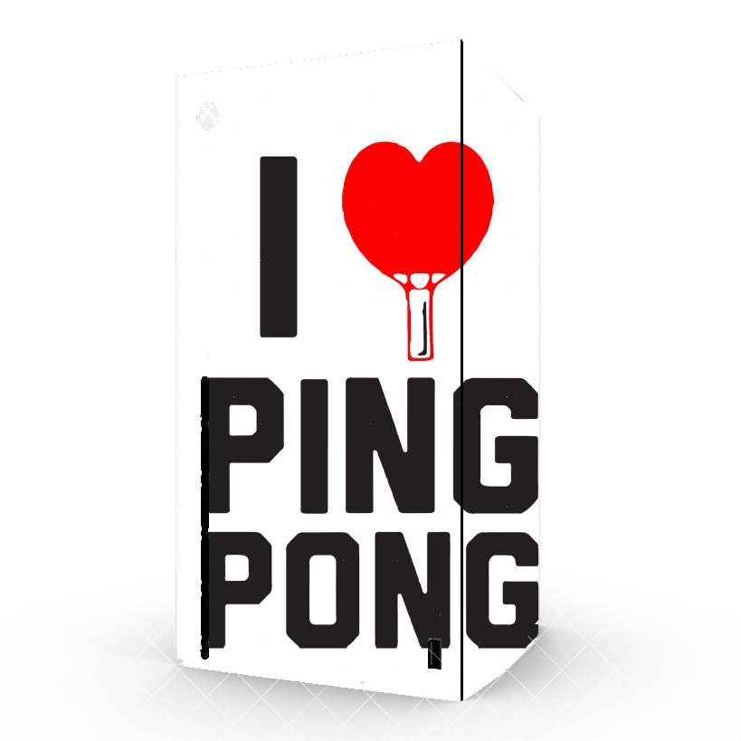 Autocollant I love Ping Pong