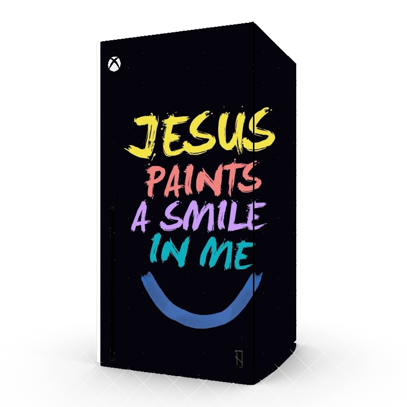 Autocollant Xbox Series X/S - Stickers Xbox Jesus paints a smile in me Bible