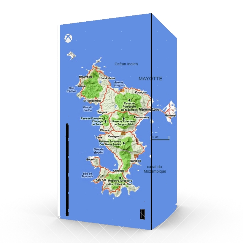 Autocollant Xbox Series Mayotte Carte 976 - Stickers à petits prix