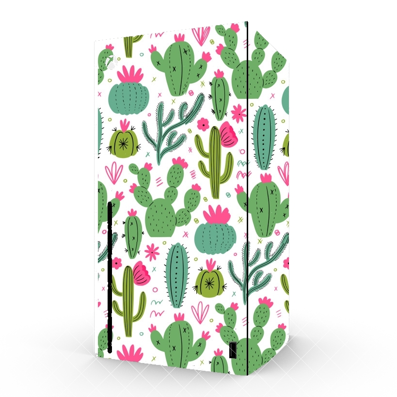 Autocollant Minimalist pattern with cactus plants