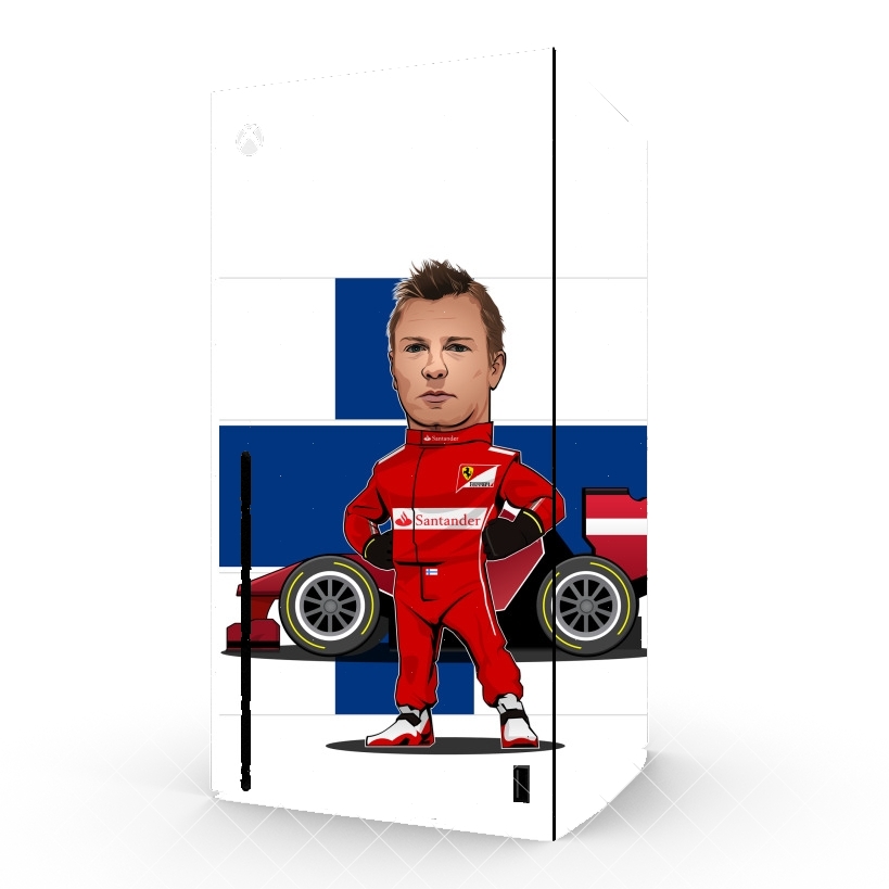 Autocollant MiniRacers: Kimi Raikkonen - Ferrari Team F1