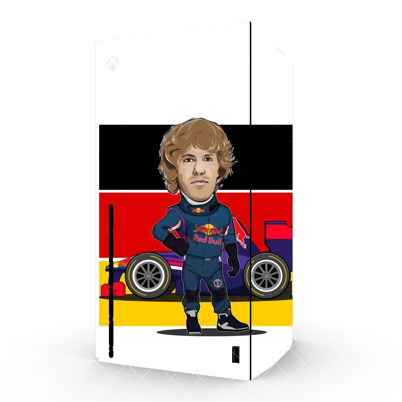 Autocollant MiniRacers: Sebastian Vettel - Red Bull Racing Team
