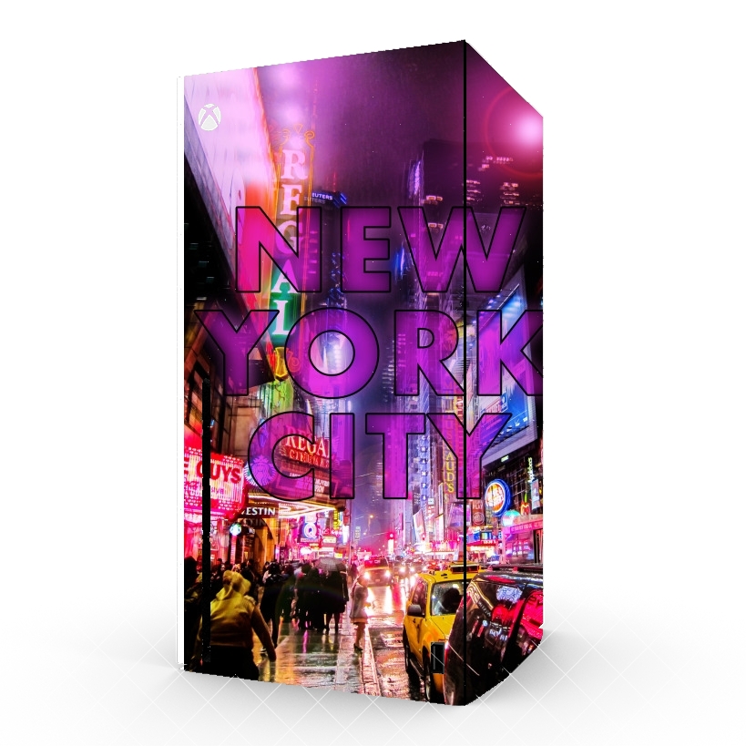 Autocollant New York City Broadway - Couleur rose 