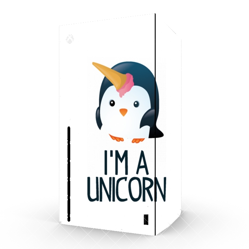 Autocollant Pingouin wants to be unicorn