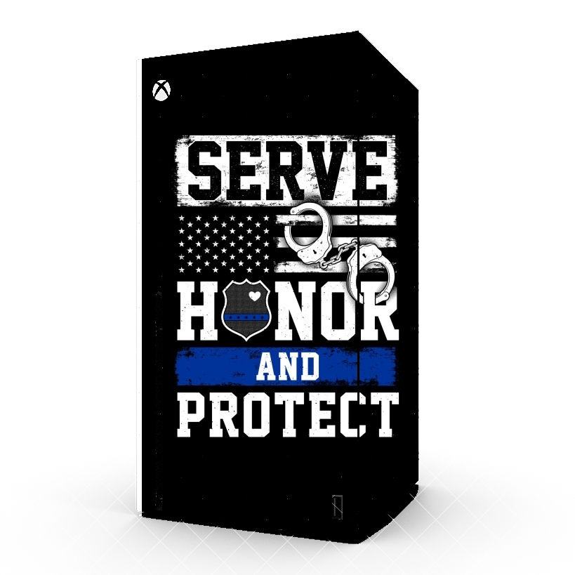 Autocollant Police Serve Honor Protect